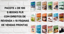 Pacote Com 100 Ebooks mais10 Paginas de Vendas Prontas